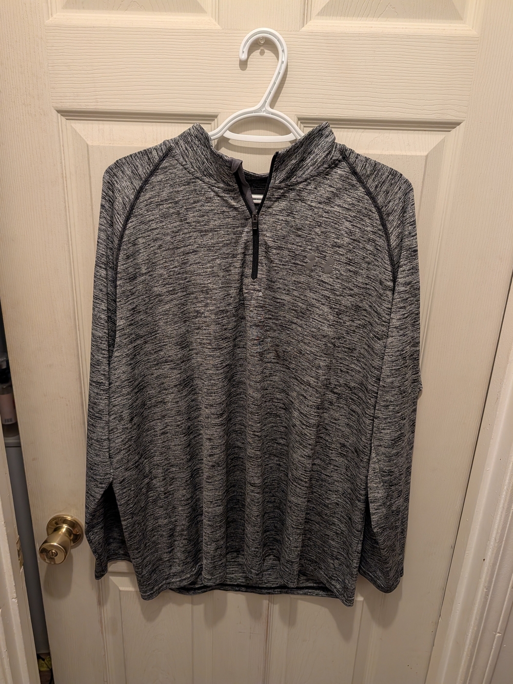 Under Armour Men's Heathered Gray Half-Zip Performance Pullover XL